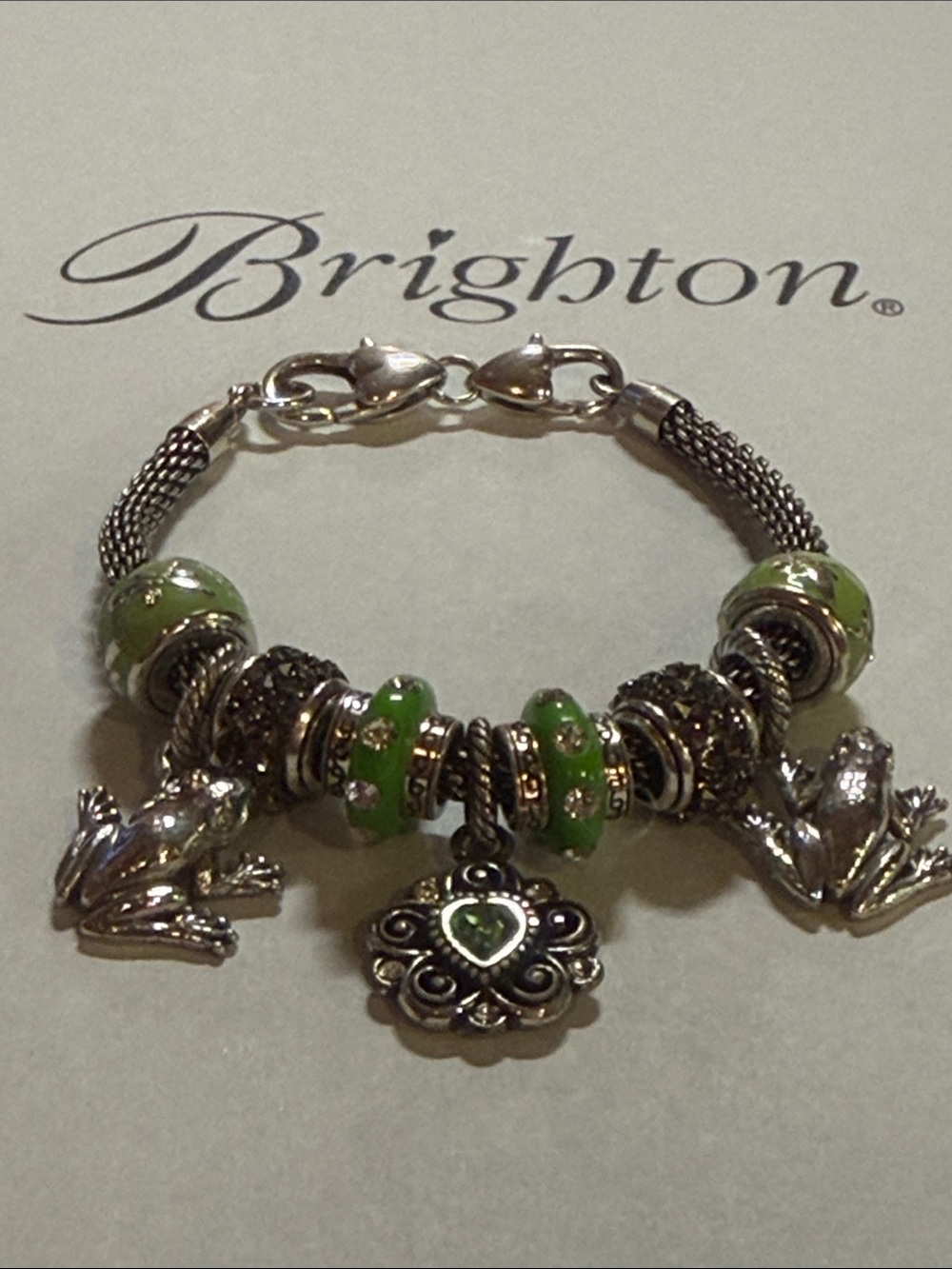🐸 Brighton SWAROVSKI CRYSTAL CHARM BRACELET